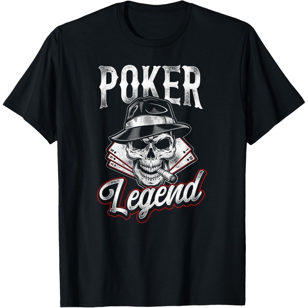 เสื้อยืดผู้ใหญ่ Poker Vintage Poker Legend