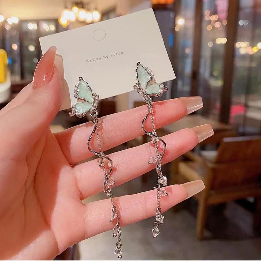 ต่างหูนักเรียนหญิงประกายหรูหรา SPK428.46137 Collection [DoRa Jewelry] - พันกัน สไตล์ เอว ประดับด้วยห