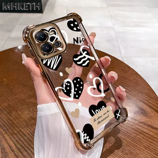 MHKETH เคสสำหรับ VIVO V25 5G V25 Pro 5G V25E X80 Lite 5G เคสโทรศัพท์แบบใสชุบขอบมีแอร์แบ็กกันตกทั้งสี่มุม
