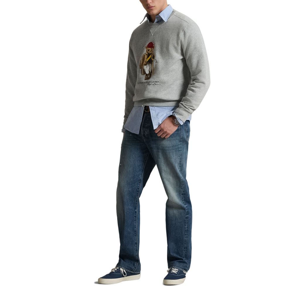 Polo Ralph Lauren Bear เสื้อสเวตเตอร์ผู้ชาย รุ่น MNPOKNI16825116 สีเทา — صورة 5