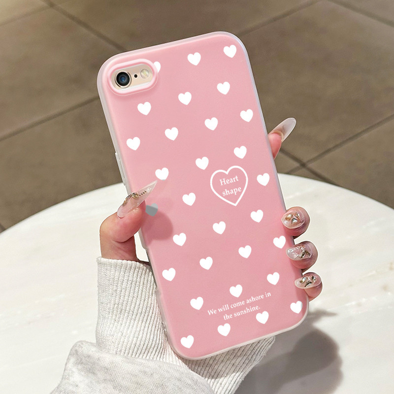 เคสสำหรับ iPhone 6 Plus 6s Plus 7 Plus 8 Plus X Xs Max Xr เคสโทรศัพท์แบบใหม่รูปหัวใจซิลิโคนซอฟต์เชลล์กันกระแทก