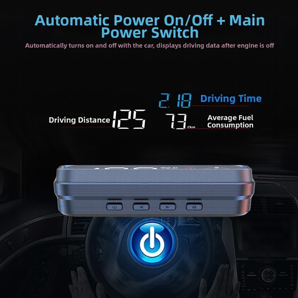 ⭐ มาใหม่⭐ความเร็วยานพาหนะความละเอียดสูง OBD2 ​​โปรเจคเตอร์,Car HUD Head-Up Display-[shop-th]