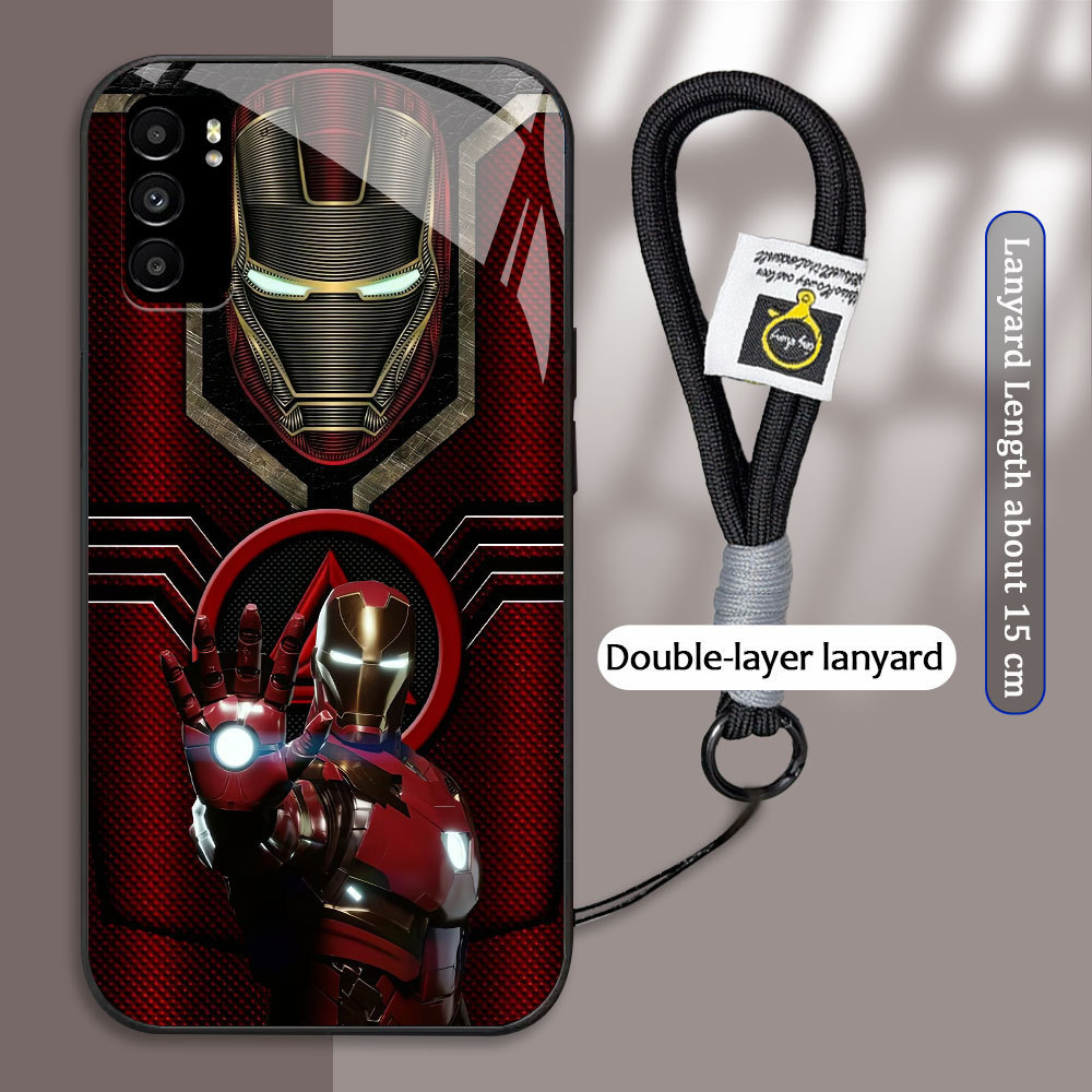 OPPO Reno 2z 2f 3 4 5 6 7 8 8T Z 11 LITE 12 F F27 F25 PRO 5G A93 A94  เคสกระจก ไอรอนแมน ขอบนุ่ม + สา