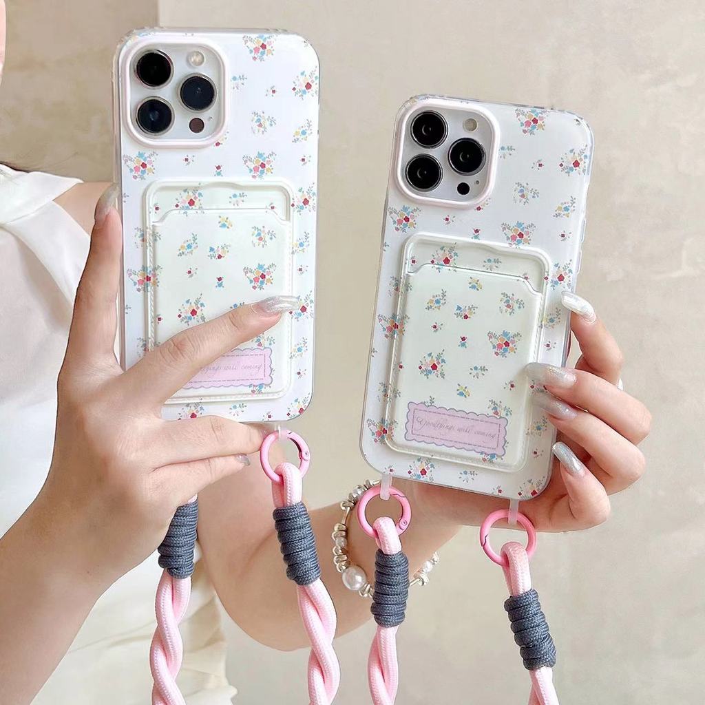 LAYAR ผู้ถือบัตรดอกไม้เต็มหน้าจอปลอกOppo 14 Pro 5G Reno 13F 13 5G 14F A60 A16 A53 A5 2020 A5S A15S A