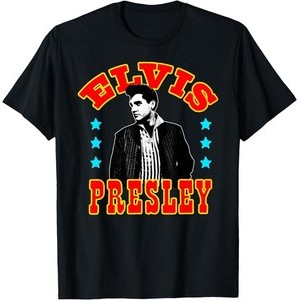 เสื้อยืดผู้ชายสไตล์ Elvis Presley สำหรับฤดูร้อน