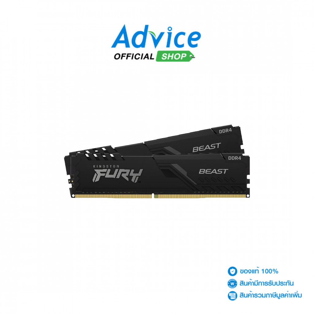 KINGSTON RAM (แรม) DDR4(3200) 32GB (16GBX2) FURY BEAST (KF432C16BB1K2/32WP) – A0173472