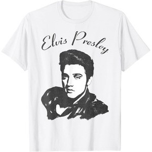 เสื้อยืดผู้ชาย สไตล์ Elvis Presley แบบทางการสำหรับฤดูร้อน