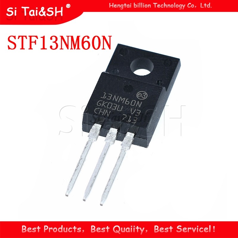 10PCS STF13NM60N ถึง 220F 13NM60N TO220 13NM60 F13NM60N STF13NM60 ใหม่ MOS FET ทรานซิสเตอร์