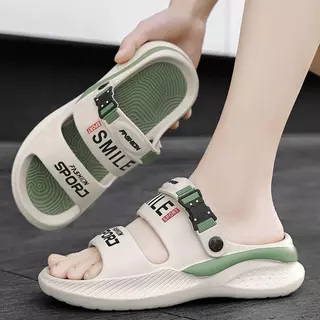 FOYA SHOES เกาหลีนิยมสุภาพสตรีรองเท้าแตะ INS สไตล์สองสีออกแบบนุ่มสบายลื่นและสวมใส่วัสดุ EVA สูง 4 ซม