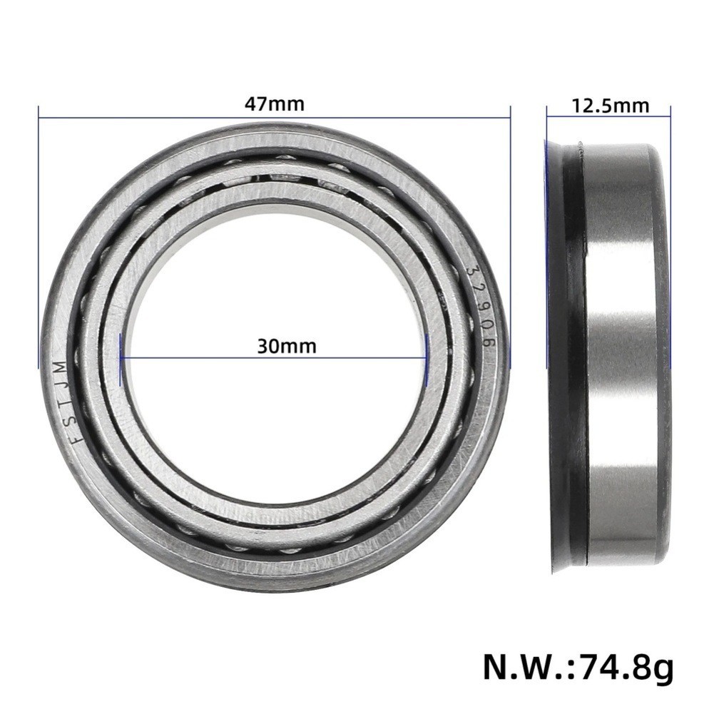 HOMT. สําหรับ Kukirin G4 Scooter Tapered Bearings 32906 พร้อมซีลยางสีดําสําหรับเรียบ