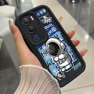 เคสสำหรับ VIVO Y19s Y29 5G เคสโทรศัพท์มนุษย์อวกาศสามสีซิลิโคนกันกระแทก