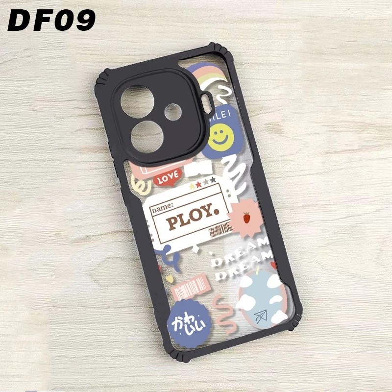 CASE CLEAR MOTIF FUSION SHOCKPROOF สําหรับ INFINIX 4 5 6+ 7 8 9 9 HD 10 PLUS HD ZERO 8 ZERO 20 ZERO 
