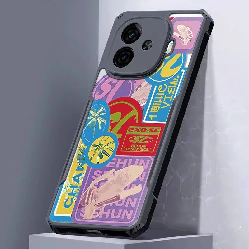 CASE CLEAR MOTIF FUSION SHOCKPROOF สําหรับ INFINIX 4 5 6+ 7 8 9 9 HD 10 PLUS HD ZERO 8 ZERO 20 ZERO 