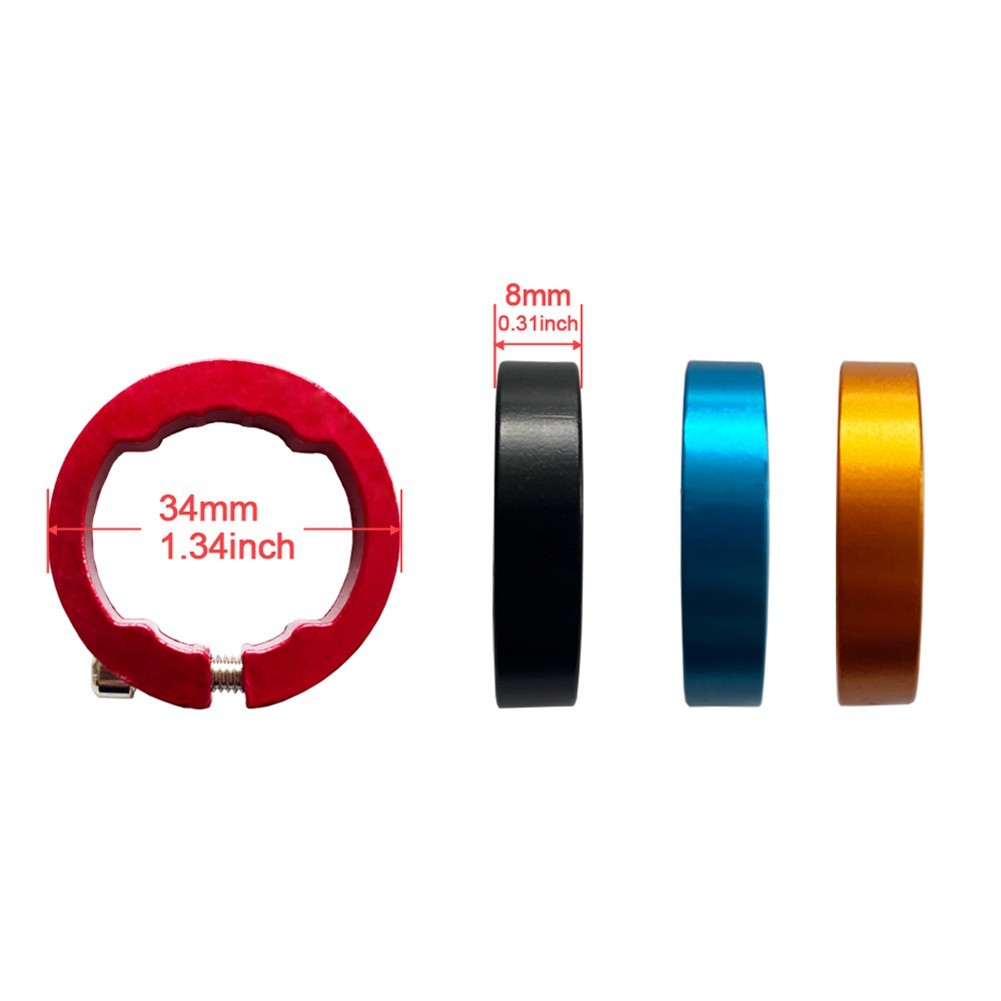 แหวนปลายแฮนด์บาร์สำหรับจักรยาน พร้อมแหวนล็อคและฝาปิดสุดหรู - รูปที่ 5