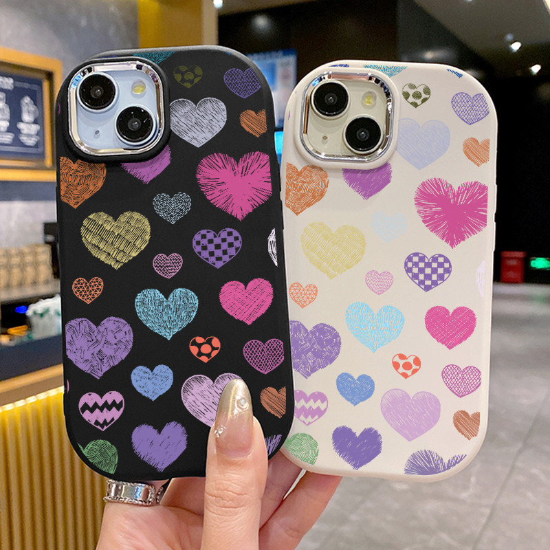 เคสสำหรับ OPPO Reno 7Z 5G Reno 8Z 5G Reno 7 Lite 5G Reno 8 Lite 5G เคสโทรศัพท์รูปหัวใจกันกระแทกกลมและอ้วน ราคา ถูกที่สุด ดีลบีเคเค แกลเลอรีภาพที่ 5