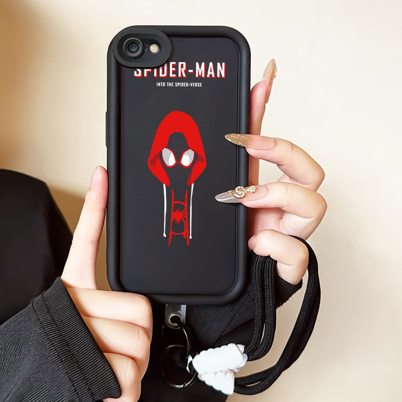 เคสสำหรับ iPhone 6 Plus 6s Plus 7 Plus 8 Plus SE 2020 X Xr Xs Max เคสโทรศัพท์ฮีโร่อะนิเมะสามสีซิลิโคนสายคล้องกันกระแทก
