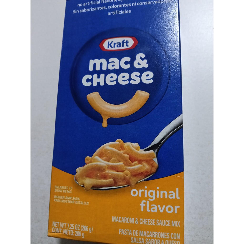 KRAFT Mac / Macaroni & Cheese NO ARTIFICIAL FLAVORS / PRESERVATIVES 206g