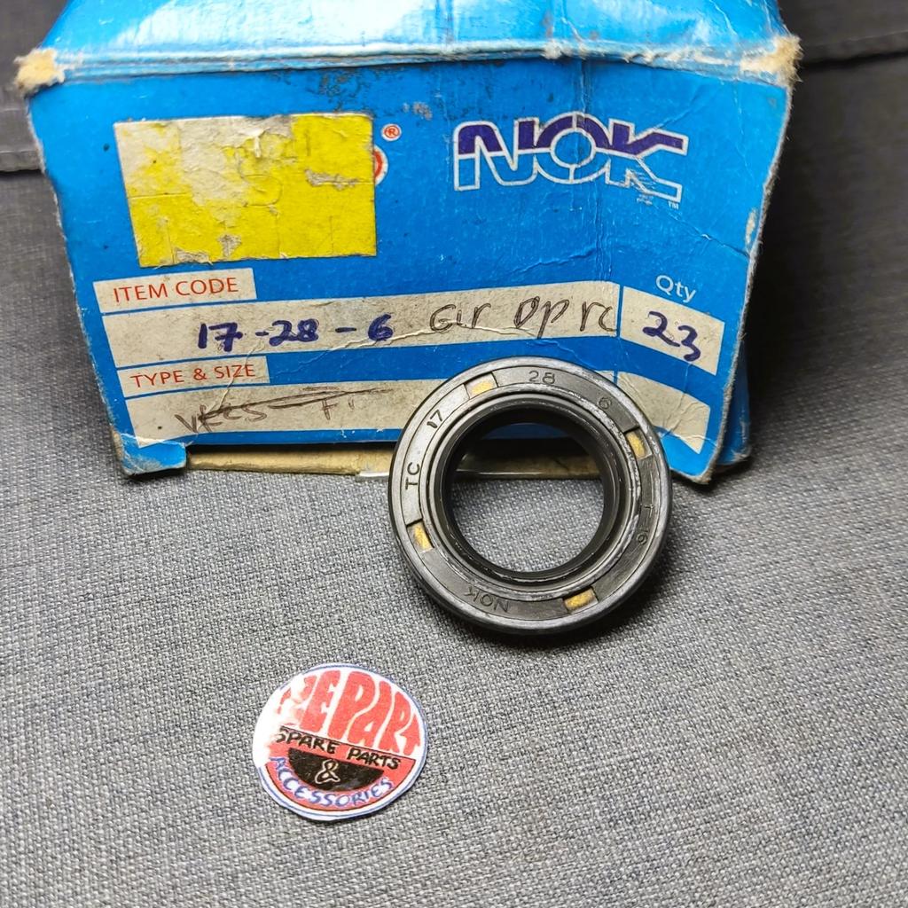 Sil 17 28 6 TC NOK Corteco Seal Front Gear RC Tornado Satria - Seal Puli Mio