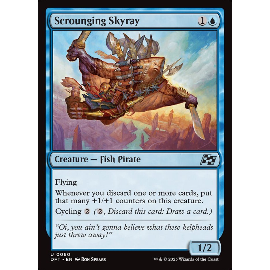 Scrouture Skyray - uncommon - ปกติ - DFT - 60 - (Uncom, Common) - Magic The Gathering