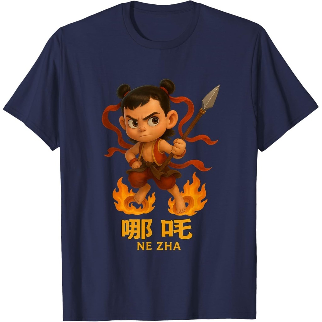 เสื้อยืด Nezha Chinese Myth Lotus Hero