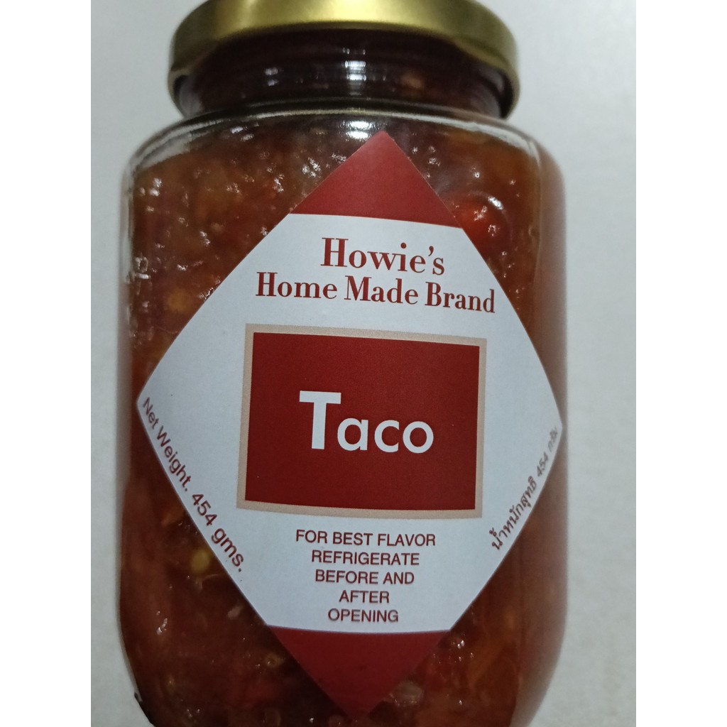 HOWIES Premium Homemade Mexican Taco Sauce * XL FAMILY JAR * 454g HOWIE'S
