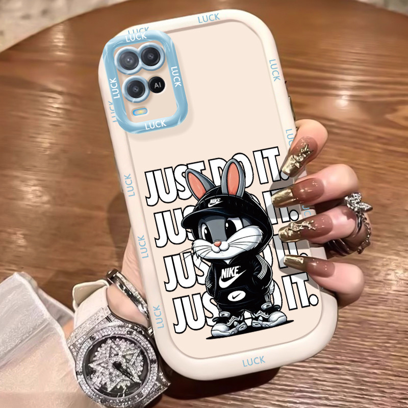 เคสสำหรับ OPPO A54 4G เคสโทรศัพท์กระต่ายซิลิโคนกันกระแทก