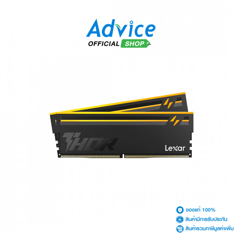 LEXAR RAM (แรม) DDR5(6000) 32GB (16GBX2) RGB BLACK (LD5U16G60C38BV-RGD) - A0176654