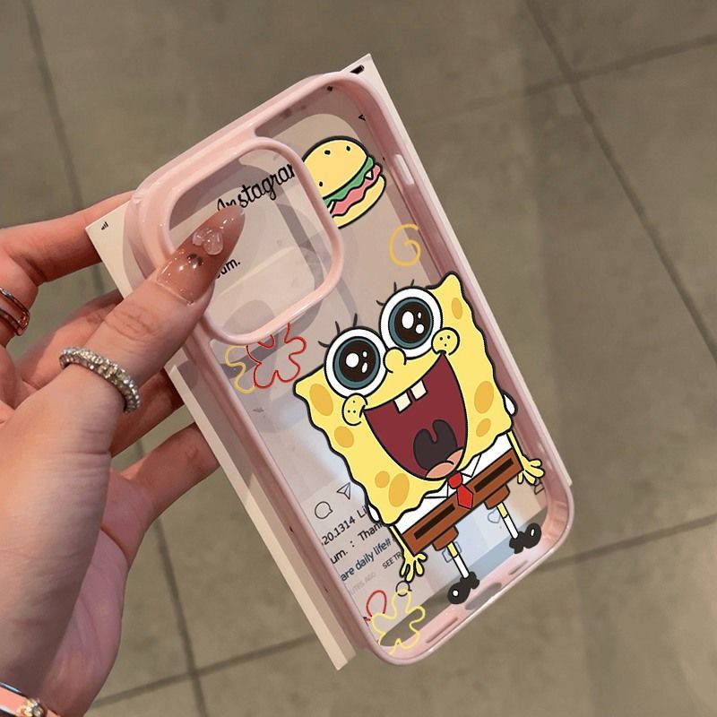 สีสัน Spongebob แฮมเบอร์เกอร์กันกระแทก Hp Vivo Y05 V70 Fe iQOO Z10 Lite V60 Lite Y19S Pro V50 Y21D Y