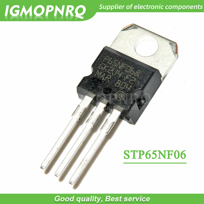 10PCS STP65NF06 ถึง 220 P65NF06 TO220 65NF06 ทรานซิสเตอร์ MOS FET ใหม่
