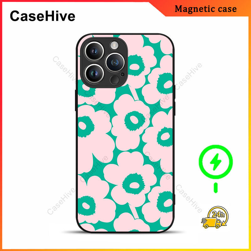 ดอกไม้เคสโทรศัพท์สําหรับ iPhone 17 Pro Max / iPhone 16 Pro Max / 15 Pro Max / 13 / Samsung Galaxy S2