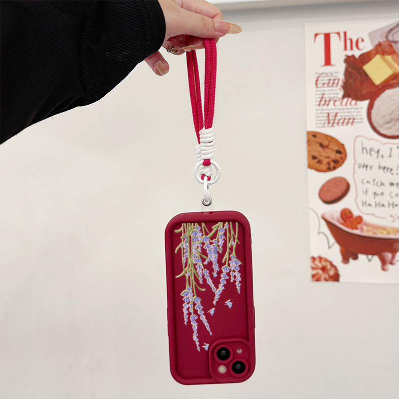 เคสสำหรับ OPPO Reno 10 5G Reno 10 Pro 5G Reno 10 Pro Plus เคสโทรศัพท์ลาเวนเดอร์ดอกไม้สามสีซิลิโคนสายคล้องกันกระแทก - รูปที่ 4