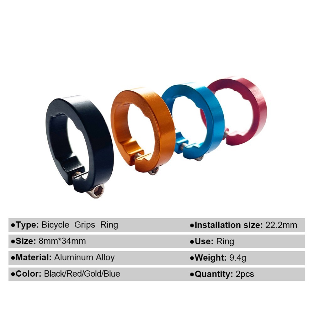 แหวนปลายแฮนด์บาร์สำหรับจักรยาน พร้อมแหวนล็อคและฝาปิดสุดหรู - รูปที่ 4