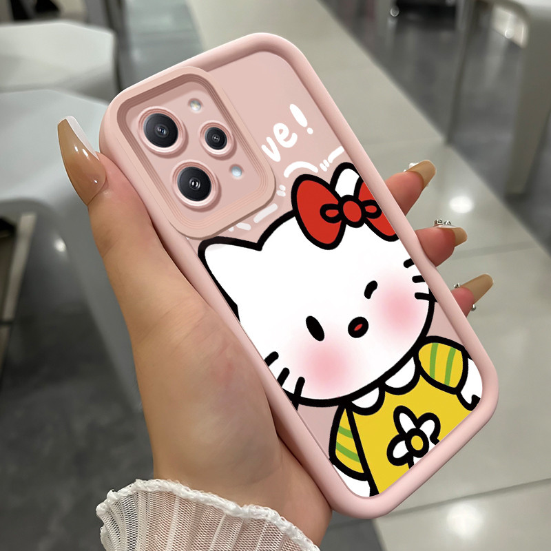 เคสสำหรับ Xiaomi Redmi 12 4G 12 5G Note 12r 5G เคสโทรศัพท์แมวสามสีซิลิโคนกันกระแทก