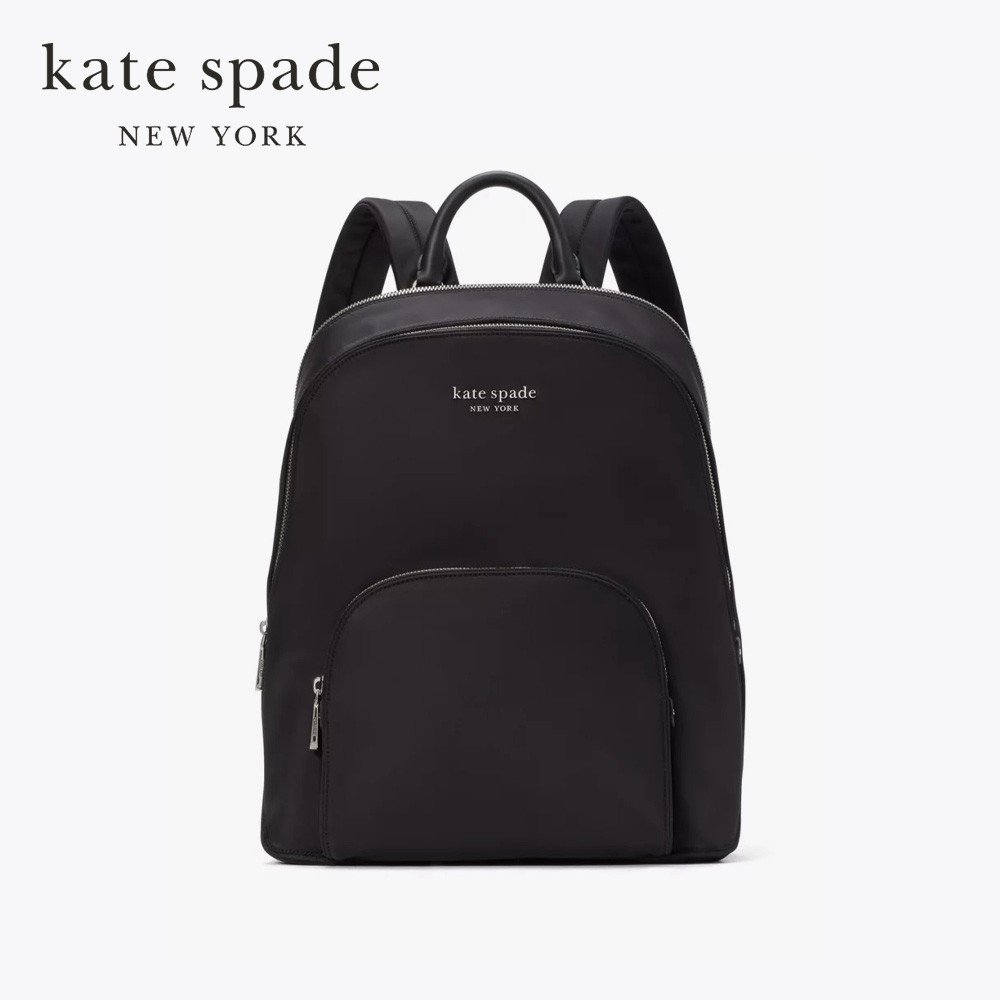 Kate Spade New York กระเป๋าเป้ใส่โน๊ตบุ๊ค/กระเป๋าสะพายหลังรุ่น Sam Ksnyl Nylon Laptop Backpack KD085 001 สีดำ