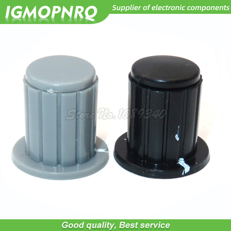 5PCS ฝาครอบปุ่มลูกบิดสีเทาสีดําเหมาะสําหรับคุณภาพสูง WXD3 13 2W WXD3 12 1W potentiometer ลูกบิด KYP1
