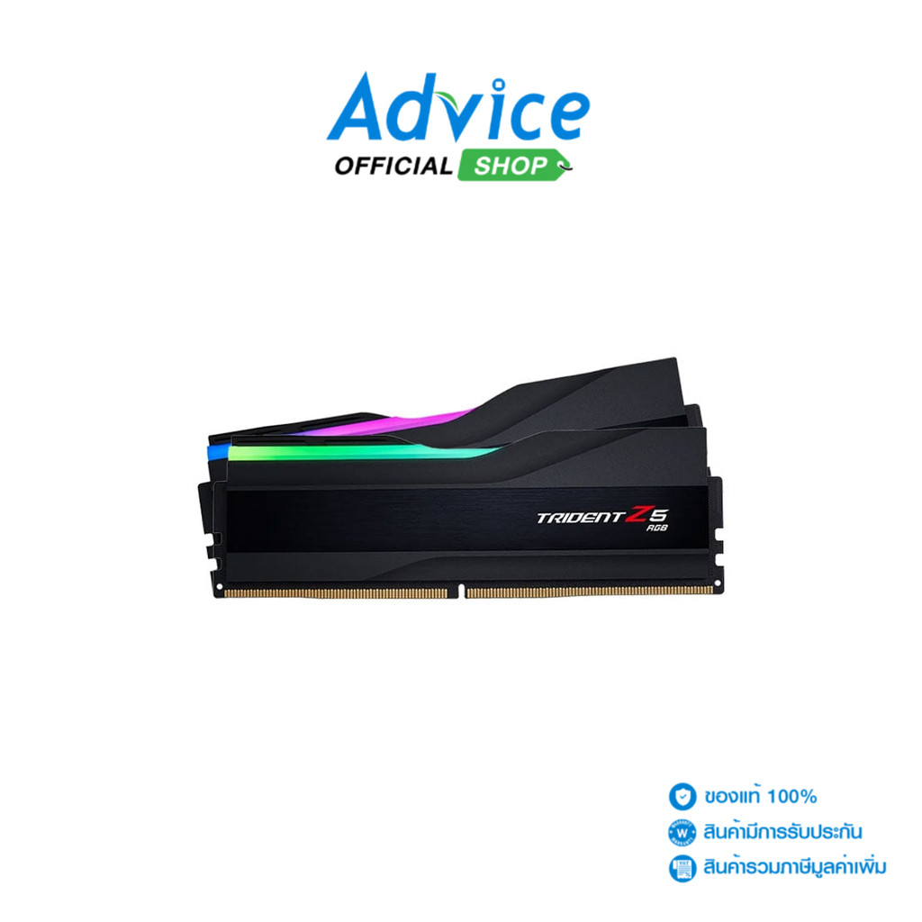 G.SKILL RAM (แรม) DDR5(6000) 32GB (16GBx2) G.SKILL TRIDENT Z5 BLACK RGB (6000J3636F16GX2) - A0175299