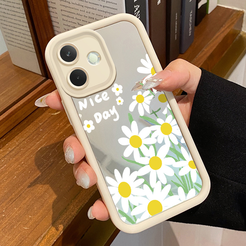 ปลอก Hp Untuk OPPO A5 Pro 4G A5 Pro 5G A5 Energy Case Nice day aster Flower Fancy Mirror 3D ทาสี Kes