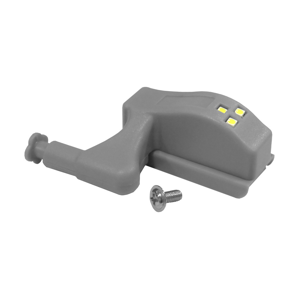 สวิตช์เปิด-ปิดไฟประตู เซนเซอร์ LUZINO รุ่น LED Hinge (แพ็ก 2 ชิ้น) สีเทา