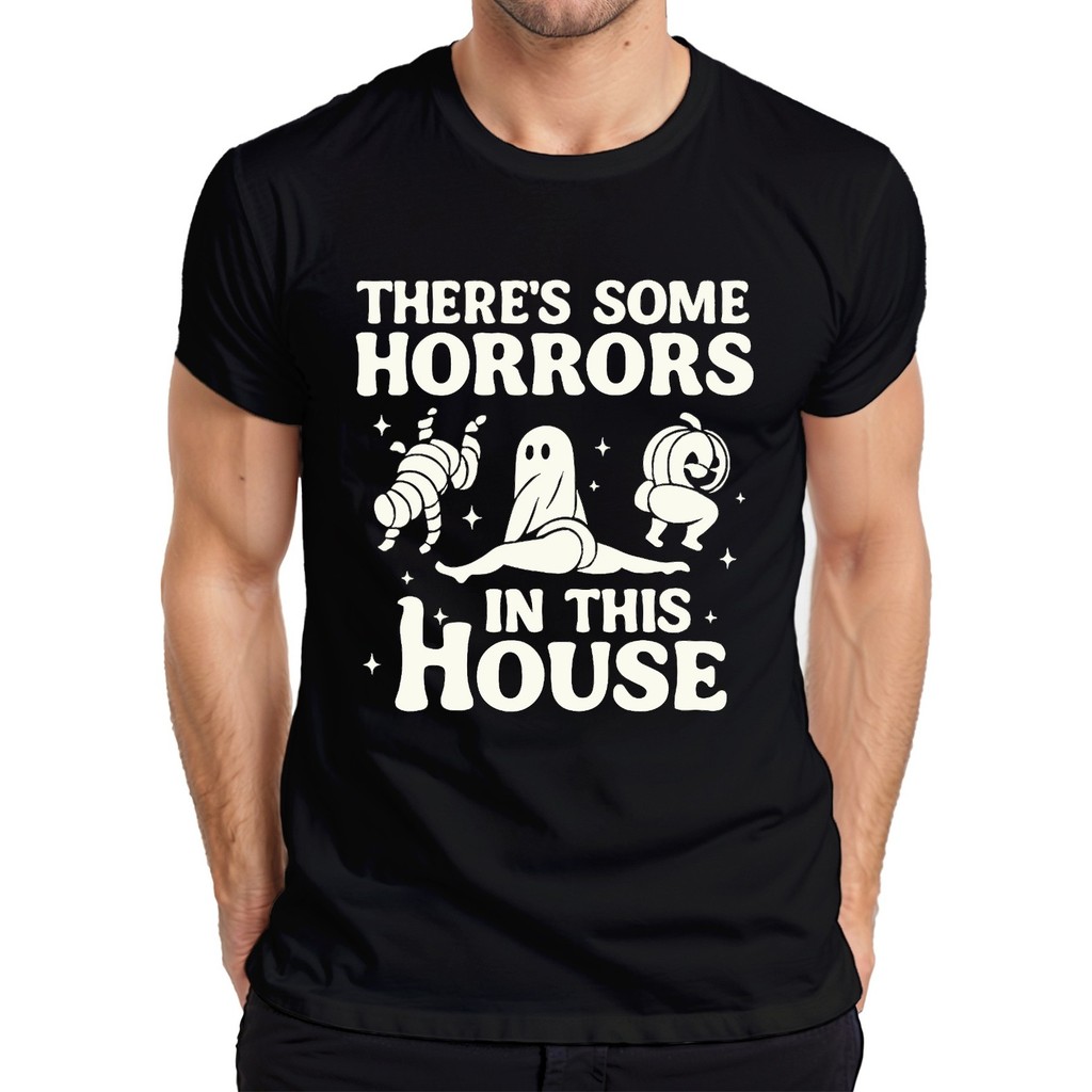มีสยองขวัญบางส่วนในบ้านนี้ฮาโลวีน Ghost Twerking เสื้อยืดบุรุษตลก