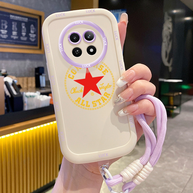 กรณีRealme 12 5G 13 5G C65 5G Narzo 70X 5G Narzo N65 5Gการ์ตูนพร้อมเชือกเส้นเล็ก