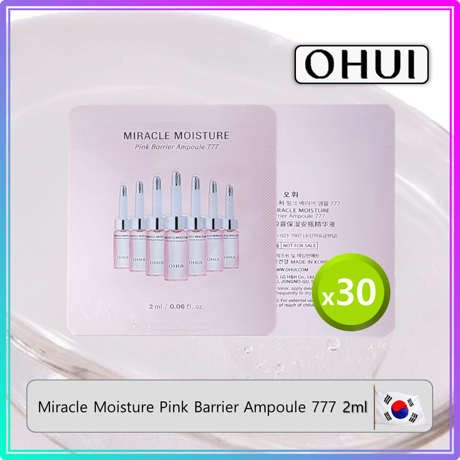 [O HUI] Miracle Moisture Pink Barrier Ampoule 777 (2ml x 30ea) #159