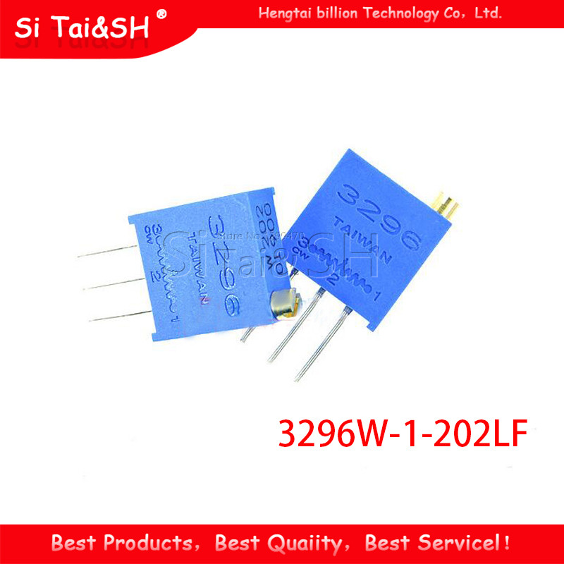 10pcs 3296W 1 202LF 3296W 2K โอห์ม 202 3296W 1 202 3296W 202 W202 Trimpot Potentiometer Trimmer