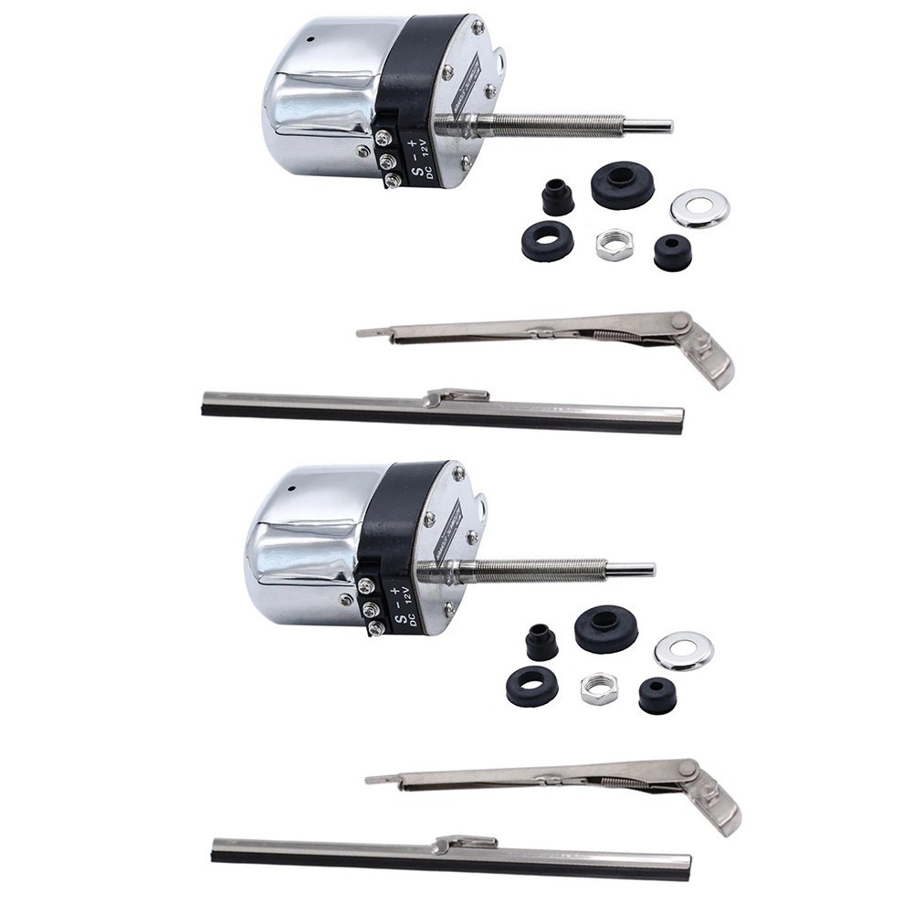 [C06] มอเตอร์ปัดน้ําฝนสแตนเลสคู่ Hot Street Rod 558SS S6558 สําหรับวินเทจ