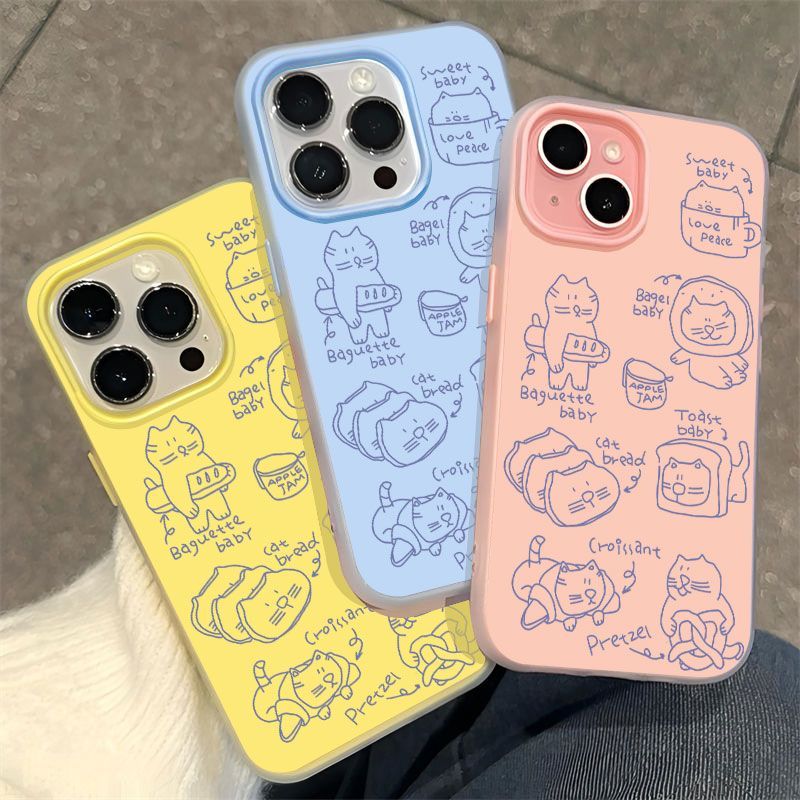 Sweet Jelly Bread 2In1 Cat Case Hp Redmi A7 Pro 15 15C F7 Xiaomi 15T Note 14 4G 5G 14C Poco M7 Plus 