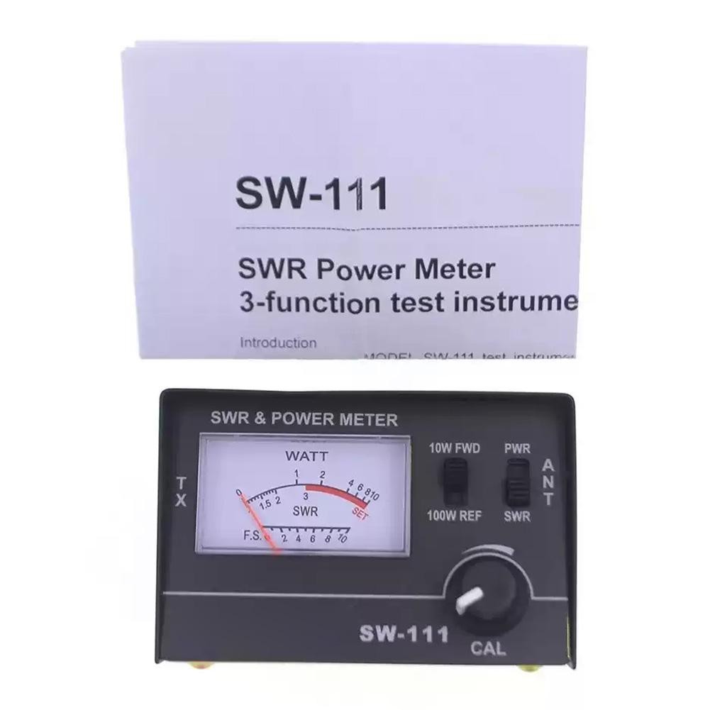 จัดส่งที่รวดเร็ว❤️SW-111 100W Power/VSWR Meter เสาอากาศการสื่อสารเมตรสําหรับเสาอากาศวิทยุ CB