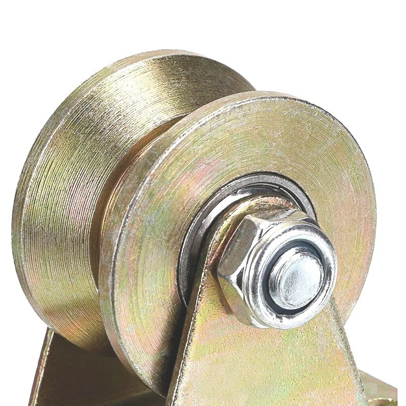 441Lbs Load Bearing 1.2\" Groove Wheel 45# Steel Groove Caster