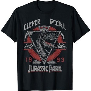 90s Casual Fashion Short Sleeve Jurassic Park Clever 1993 Retro T-Shirt