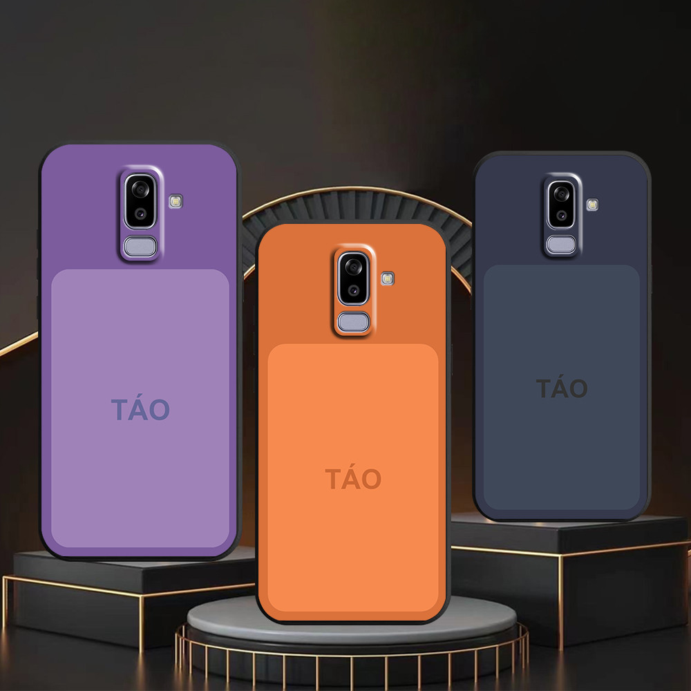 เคส Samsung J8 พิมพ์ลายสี apple