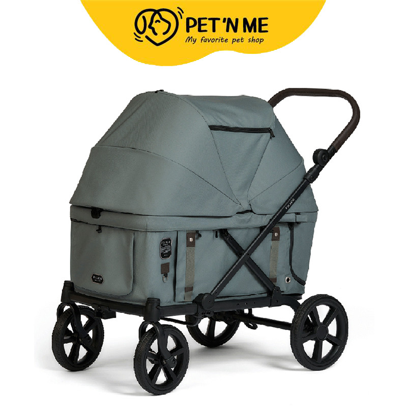 [จัดส่งจากร้านค้า] FIKAGO ฟิคาโกรถเข็นสัตว์เลี้ยงรุ่นครอส สีเขียว [4711233398555]