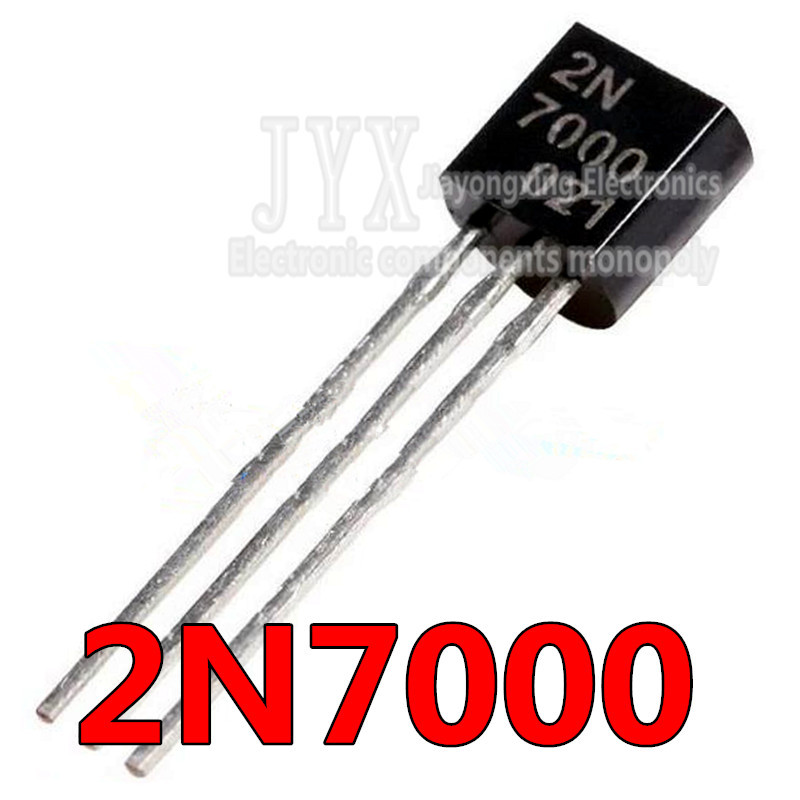 100PCS 2N7000 TO92 สัญญาณขนาดเล็ก MOSFET 200 mAmps, 60 โวลต์ N Channel TO 92 เดิมและใหม่